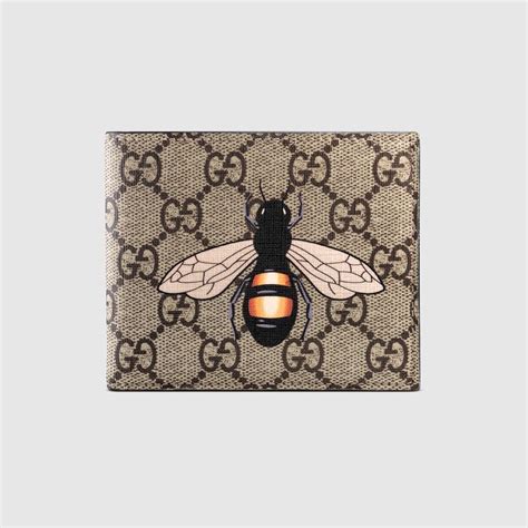 gucci supreme wallet bee|gucci bee wallet for sale.